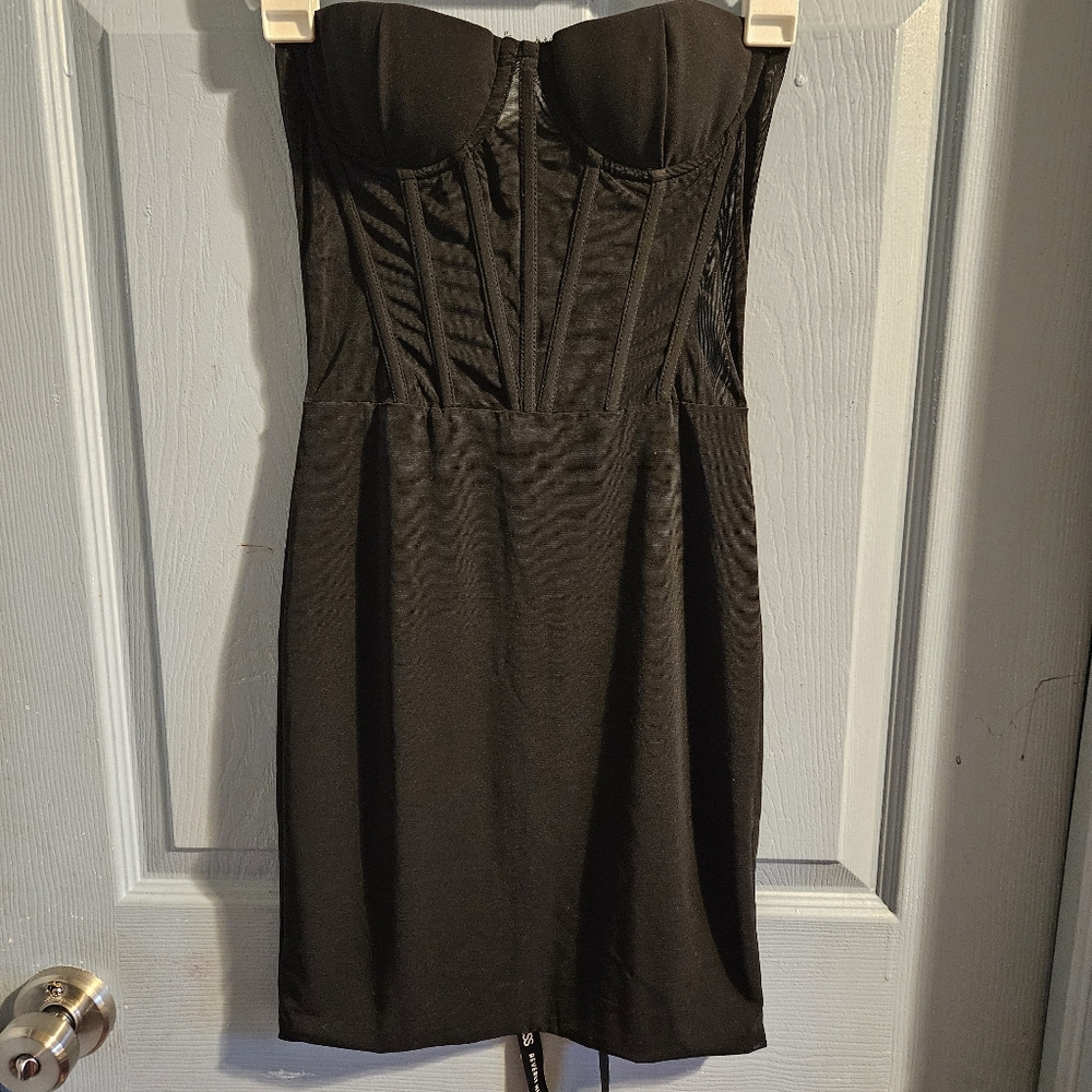 Heiress Beverly Hills Mesh Corset Mini Dress NWT